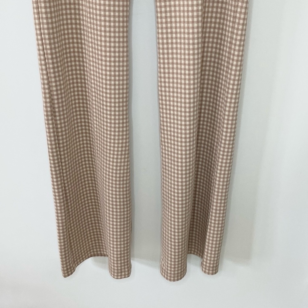 Betabrand Tan Gingham Dress Yoga Pants Sz S - Picture 4 of 11